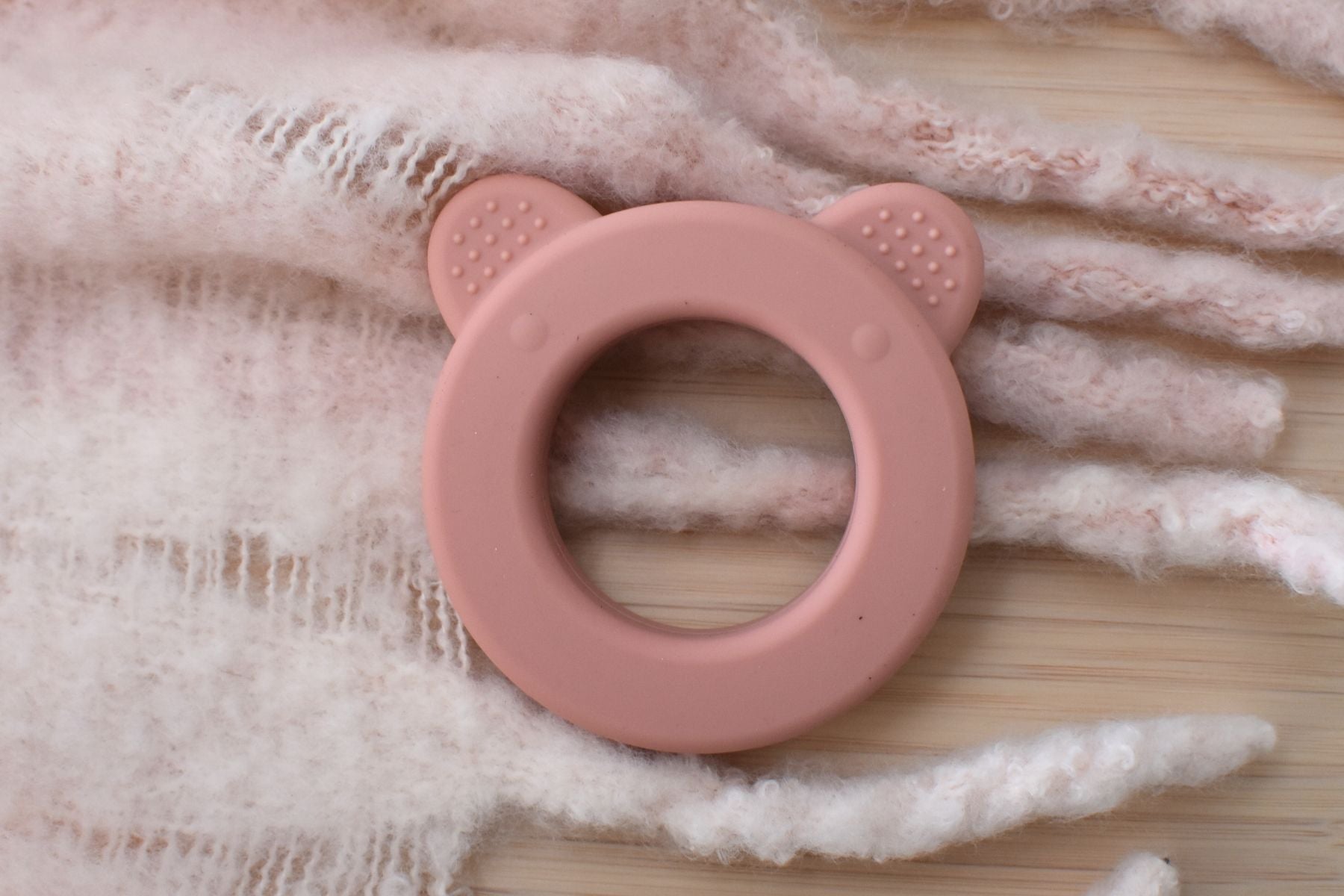 Sensory Silicone Teether - Pink