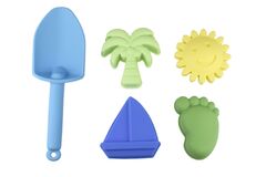 6 Pce Silicone Beach Set - Blue Sundae