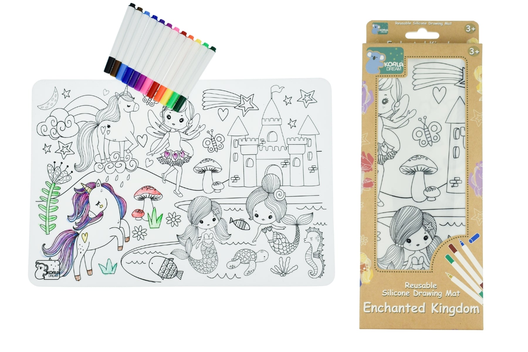 Reusable Silicone Drawing Mat - Enchanted Kingdom