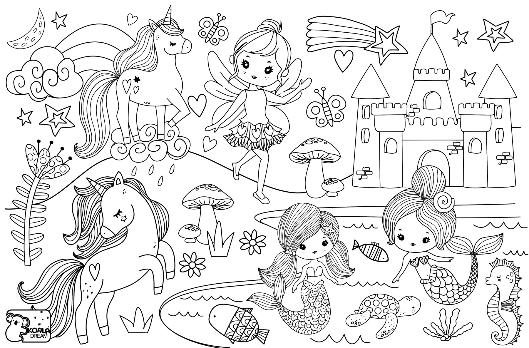 Reusable Silicone Drawing Mat - Enchanted Kingdom