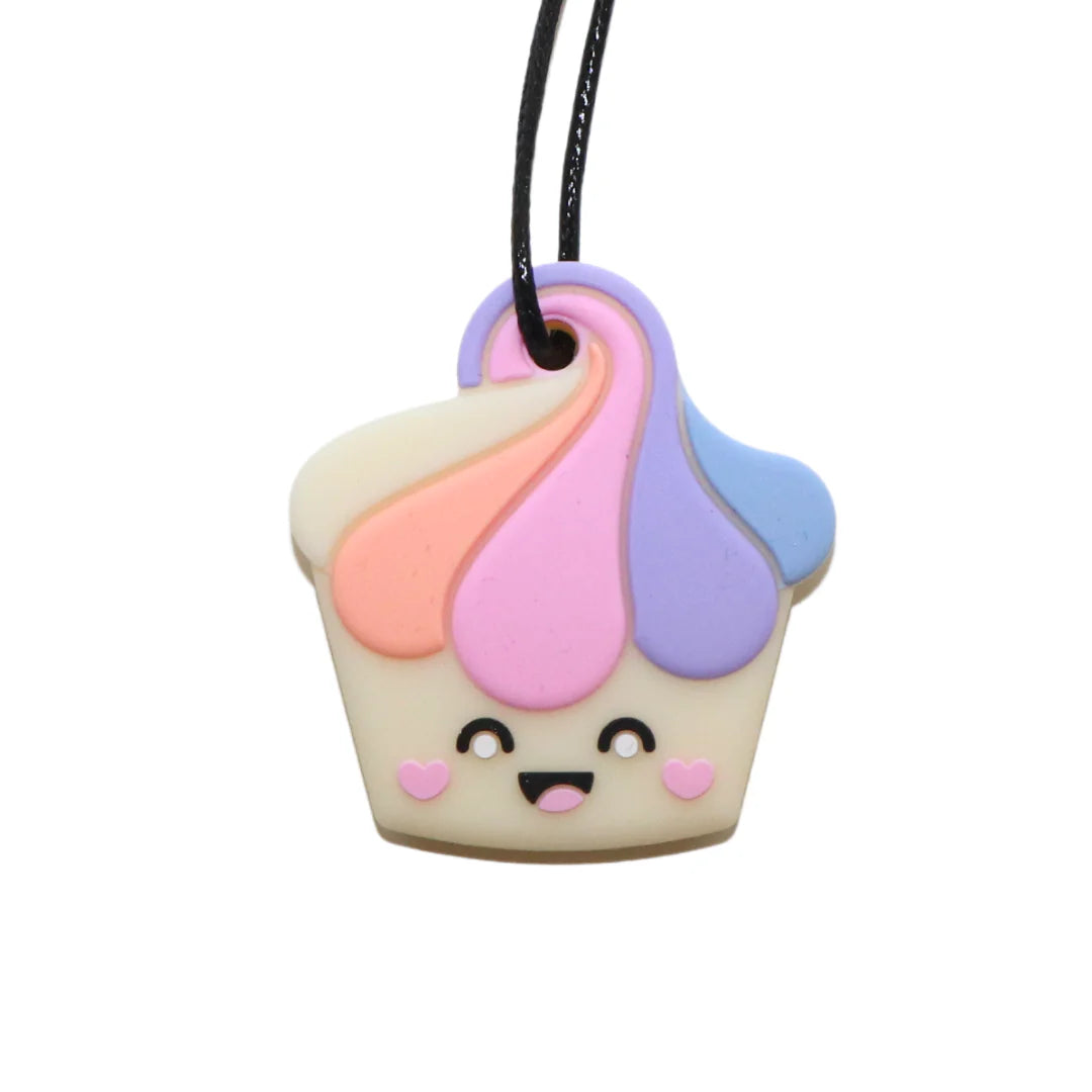 Sensory Chew Pendant - Pastel Cupcake