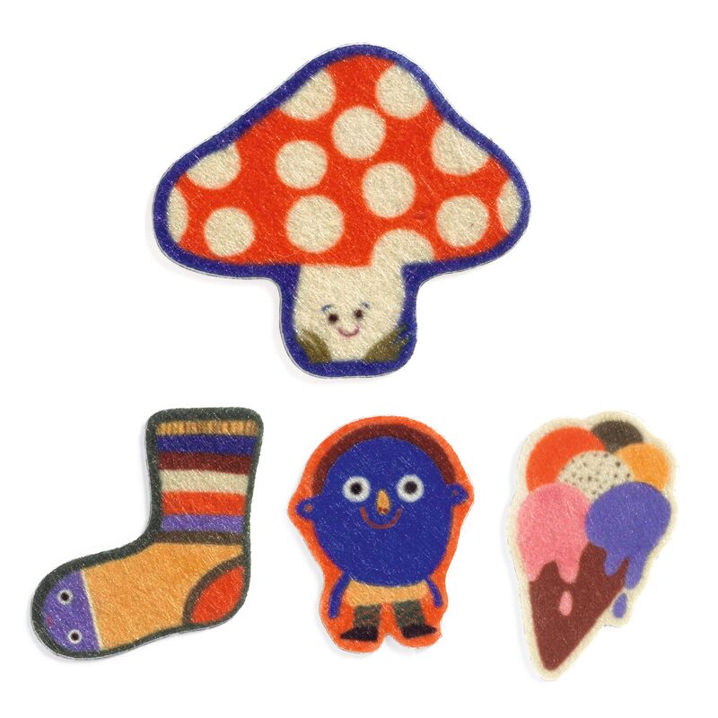 60 Felt Stickers - The Silly Ones