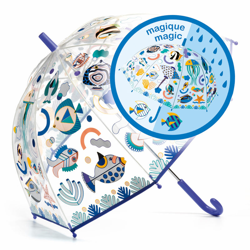Fish Themed Colour Change PVC Child Umbrella