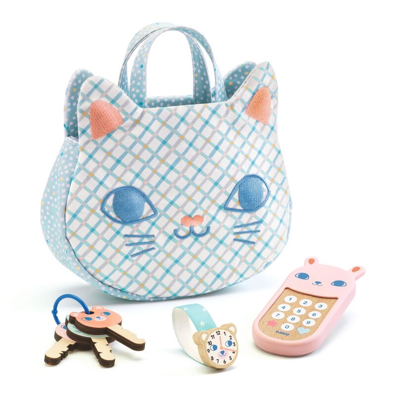 Baby Cat Handbag with Phone, Keys & Accessories