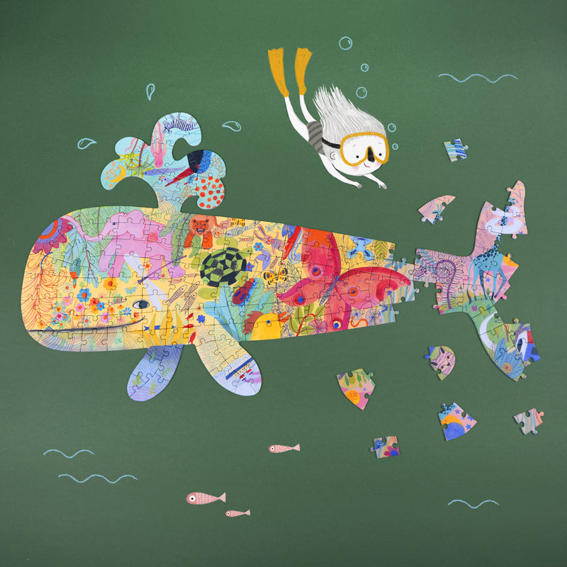 Whale Shaped 150pc Art Puzzle