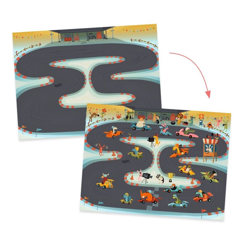 Rub-On Transfer Activity Set - Asphalt Construction & Racing