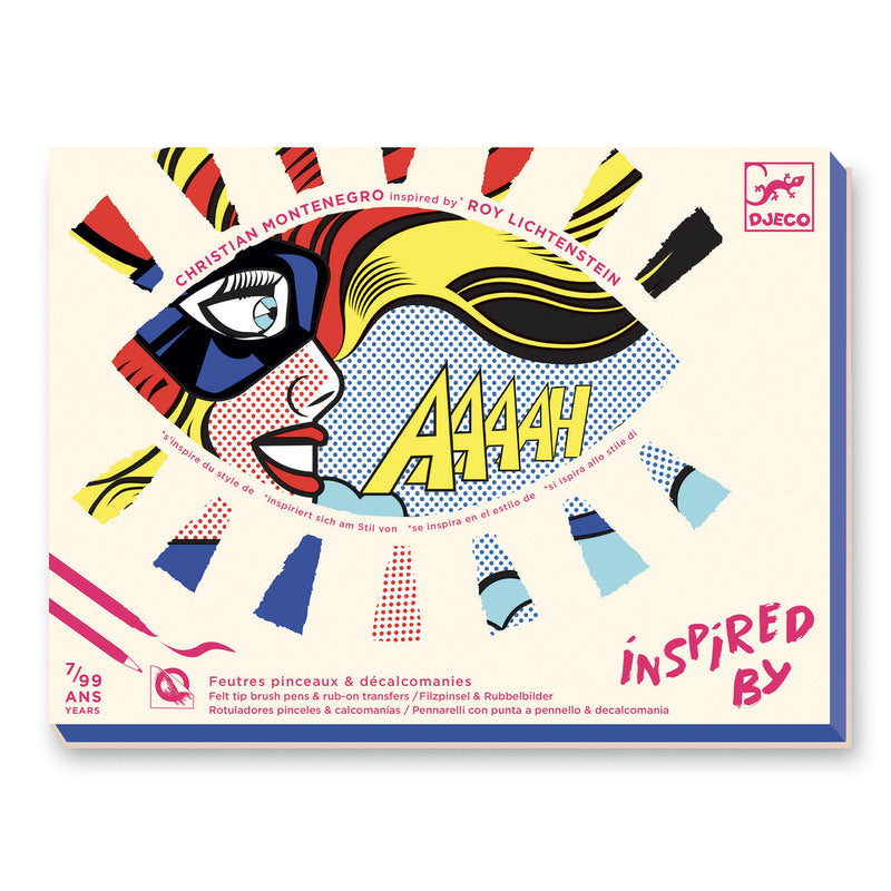 Inspired by Superheroes - Roy Lichtenstein - Felt Brushes