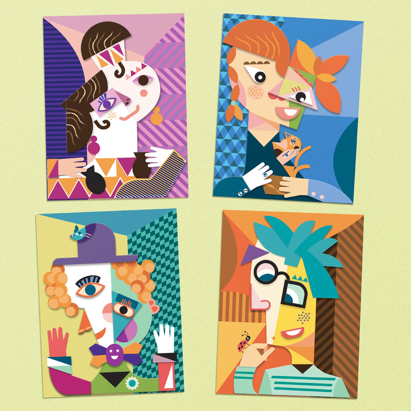 Inspired by Pablo Picasso - Square Heads