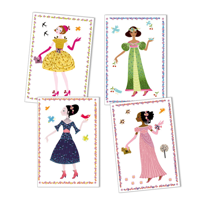 Dresses Through Seasons Stickers And Paper Dolls
