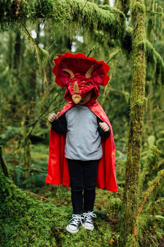 Triceratops Hooded Cape (Size 4-5)