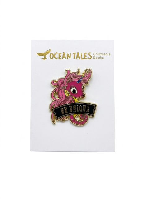 Be Unique Enamel Pin – Nori, The Seahorse with a Unicorn Horn - Toot Toot Toys