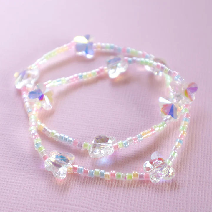 Crystal Butterfly BBF Bracelet Set