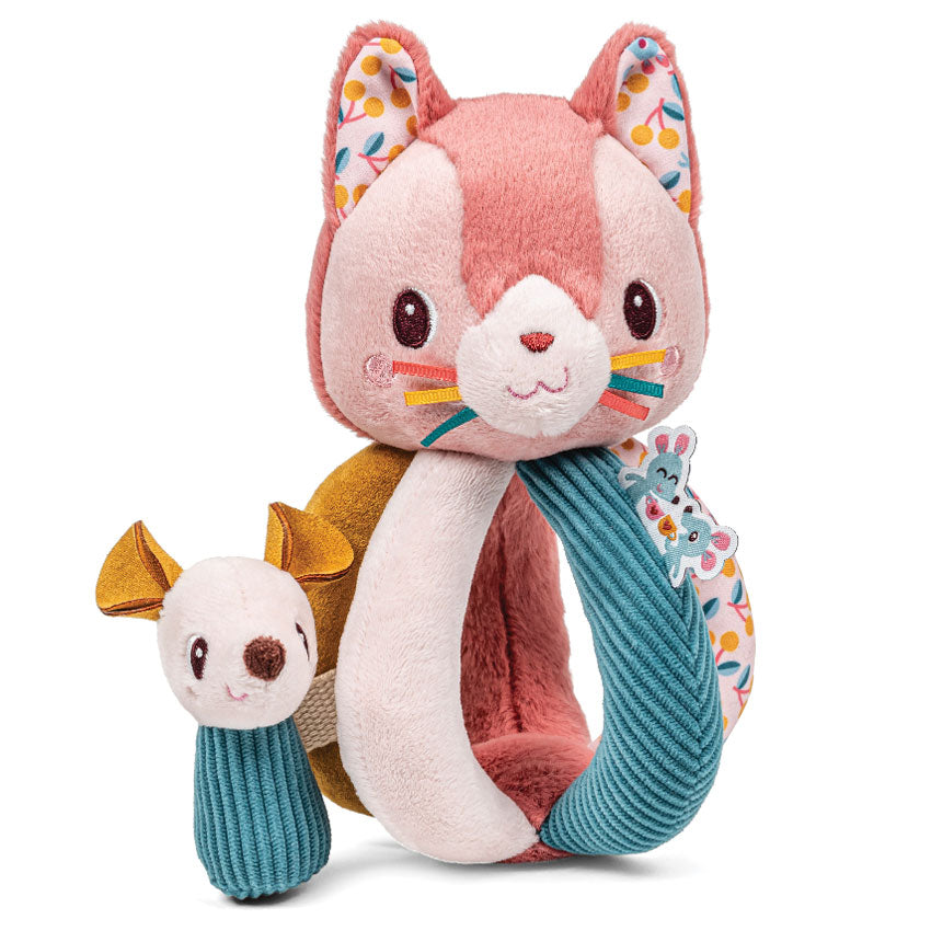 Jeanne Cat Rattle with Handles