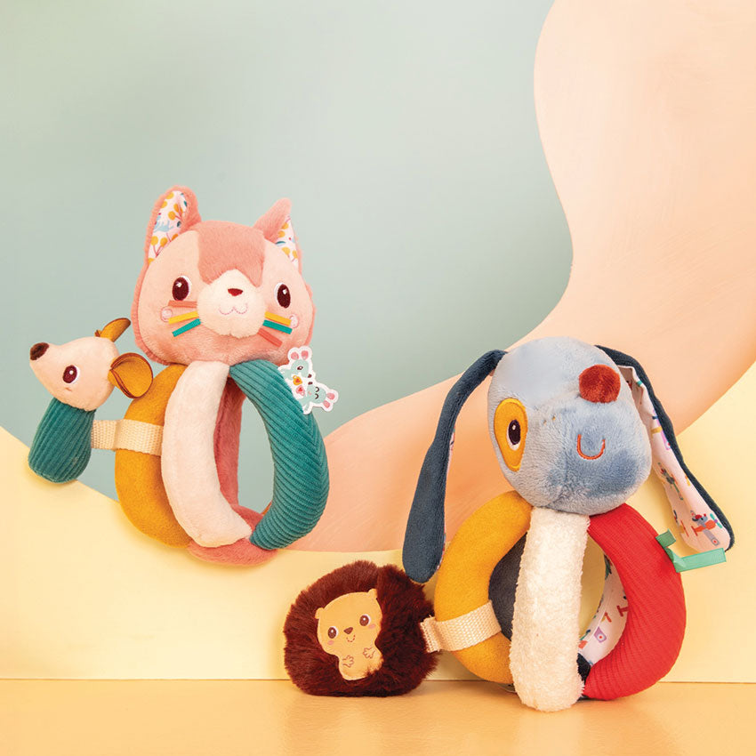 Jeanne Cat Rattle with Handles