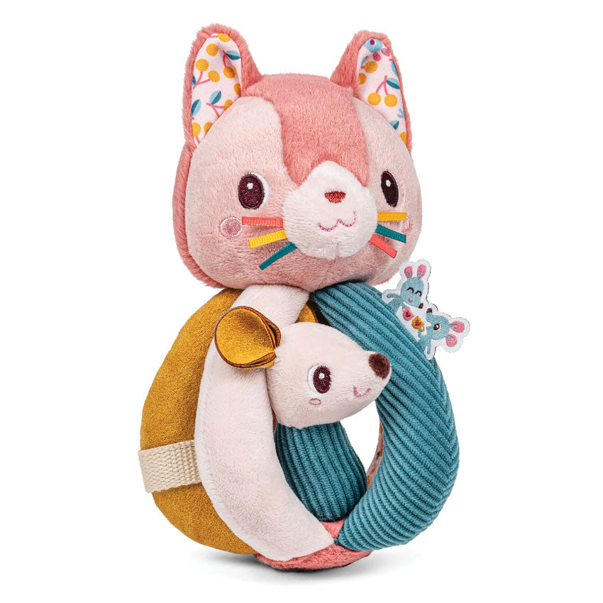 Jeanne Cat Rattle with Handles
