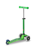 Micro Mini Deluxe Scooter - LED Light Up Wheels - Green/Blue