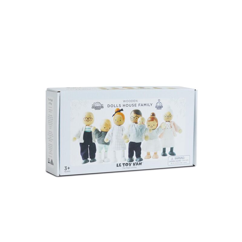 Wooden Dolls House Family