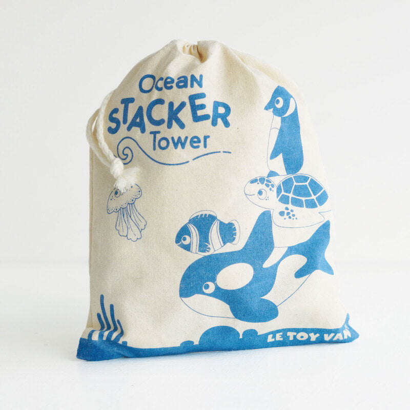 Ocean Life Stacking Animals & Bag - 10 Piece