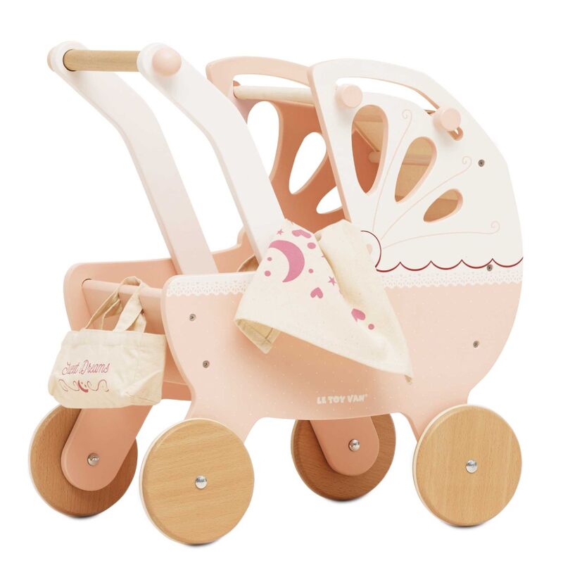 Retro Wooden Toy Pram