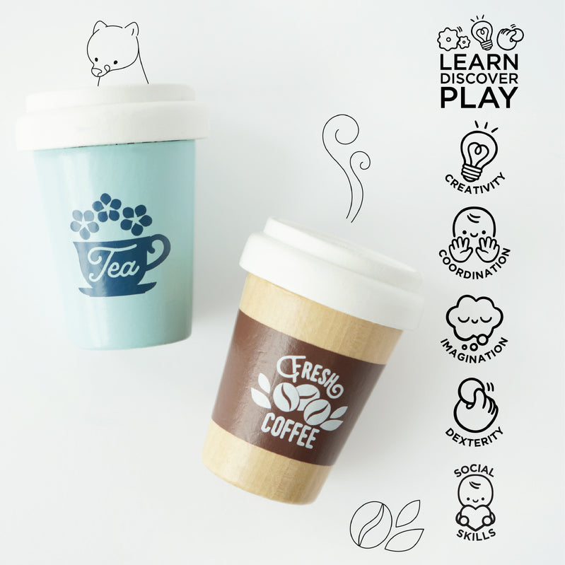 Tea & Coffee Re-Useable Eco Cups - 2 Piece