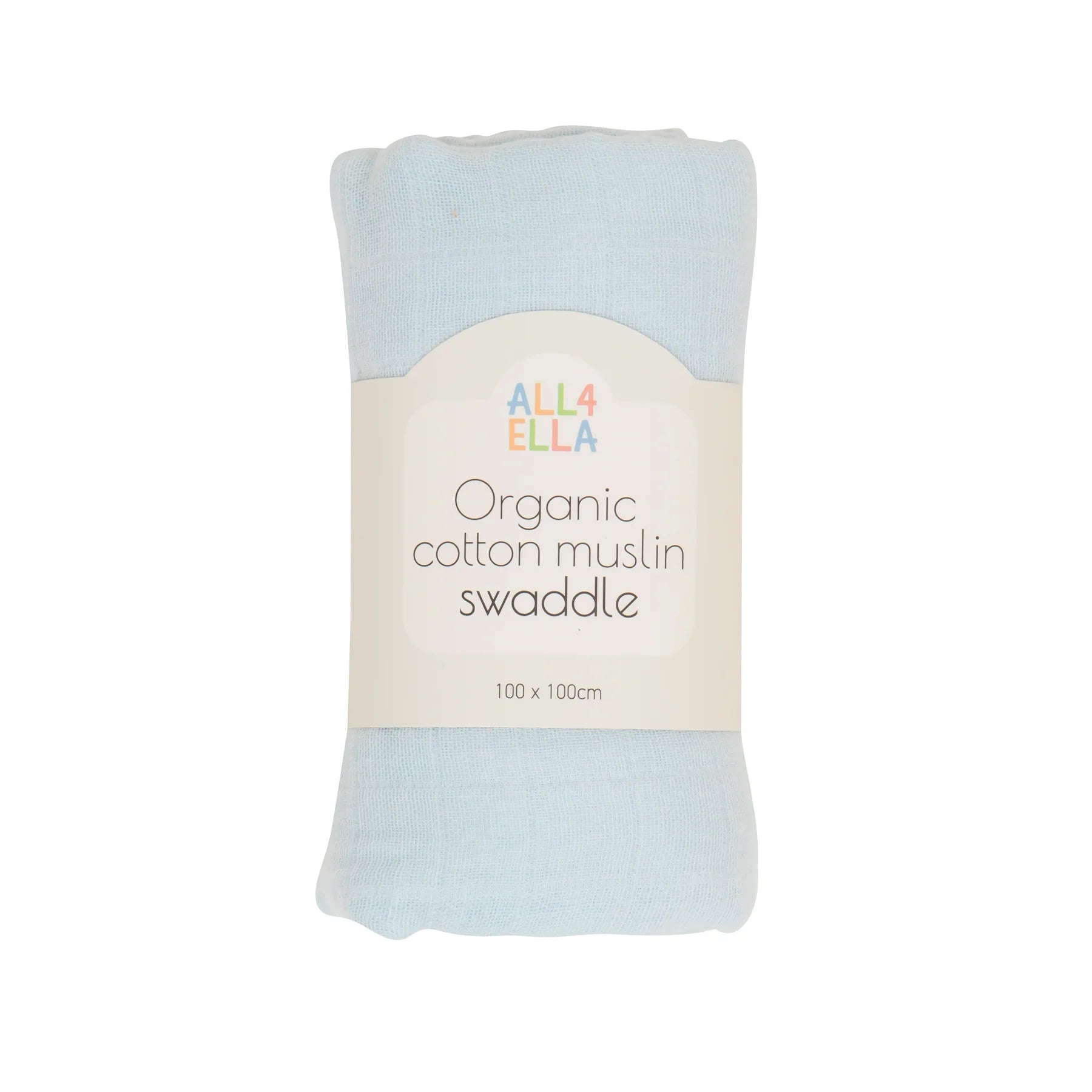 Organic Cotton Muslin Swaddle - Baby Blue