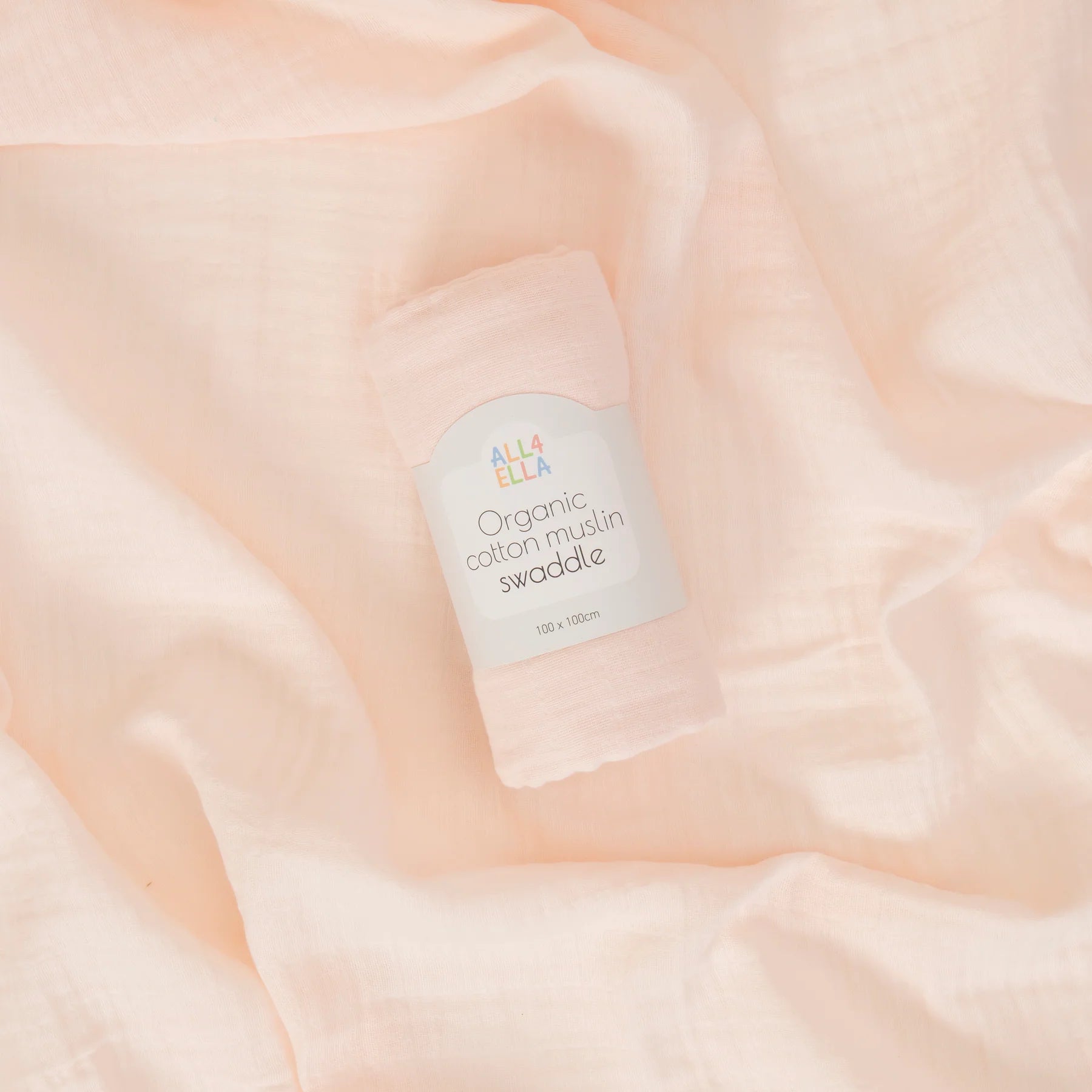 Organic Cotton Muslin Swaddle - Baby Pink