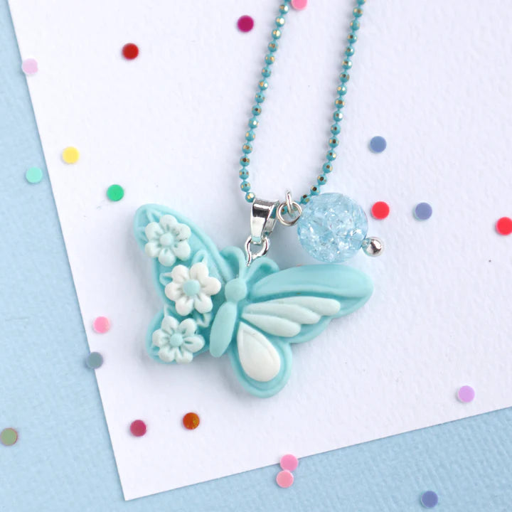 Mint Blue Butterfly Necklace