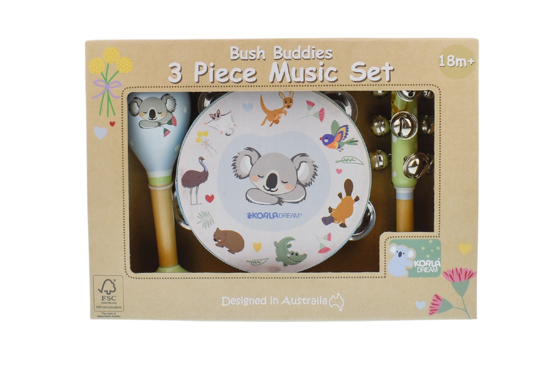 Bush Buddies Australian Animals 3pcs Music Set