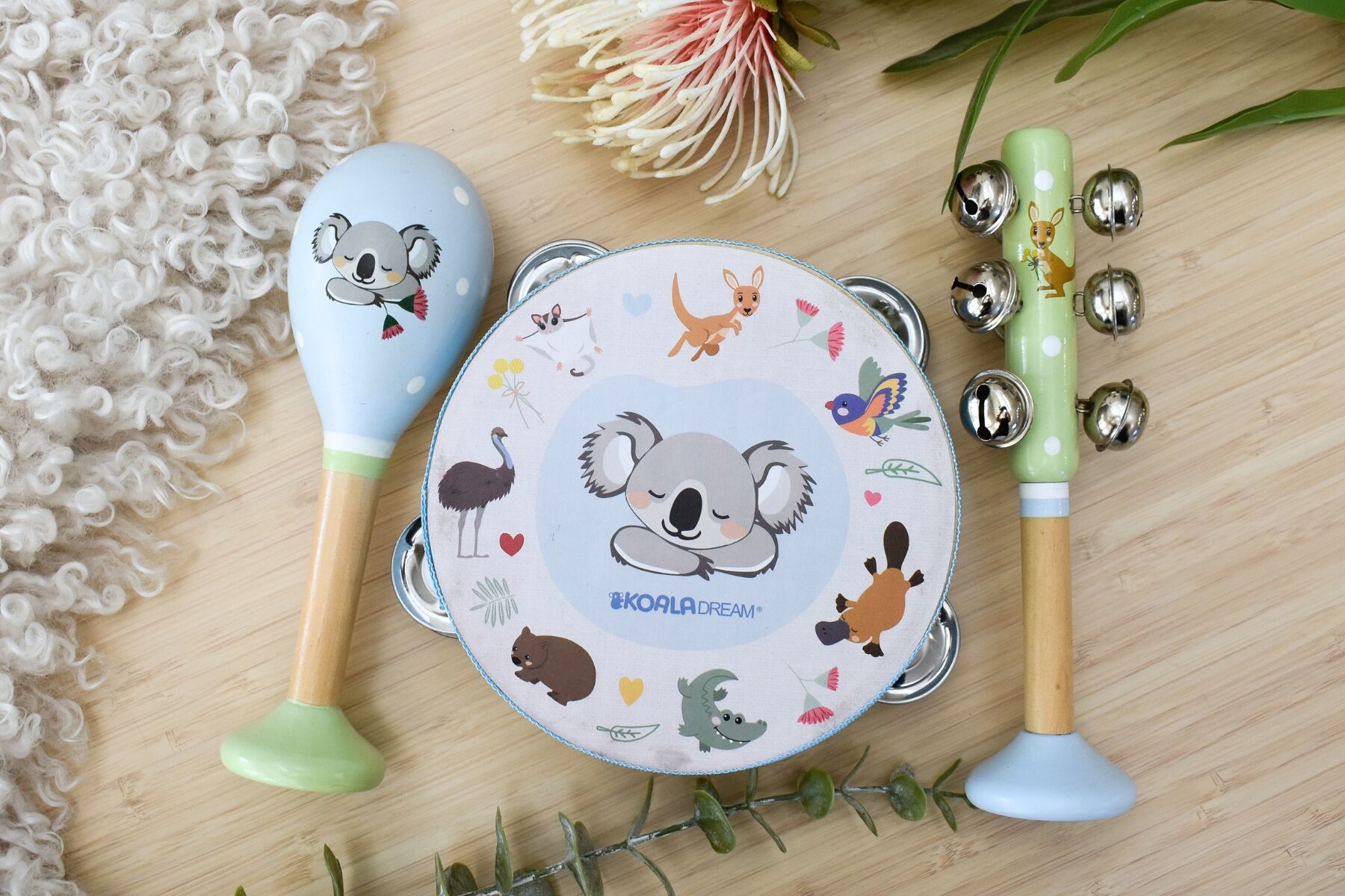 Bush Buddies Australian Animals 3pcs Music Set