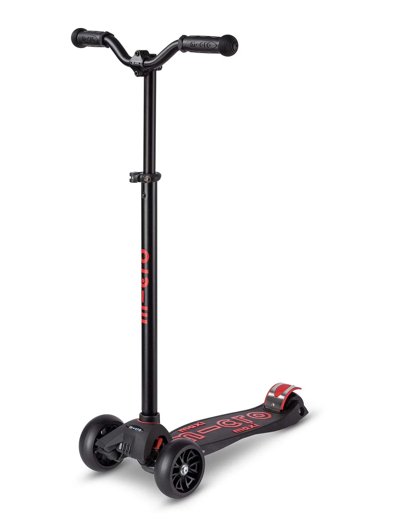 Maxi Micro Deluxe Pro Scooter - Black/Red - 5-12 years - Toot Toot Toys