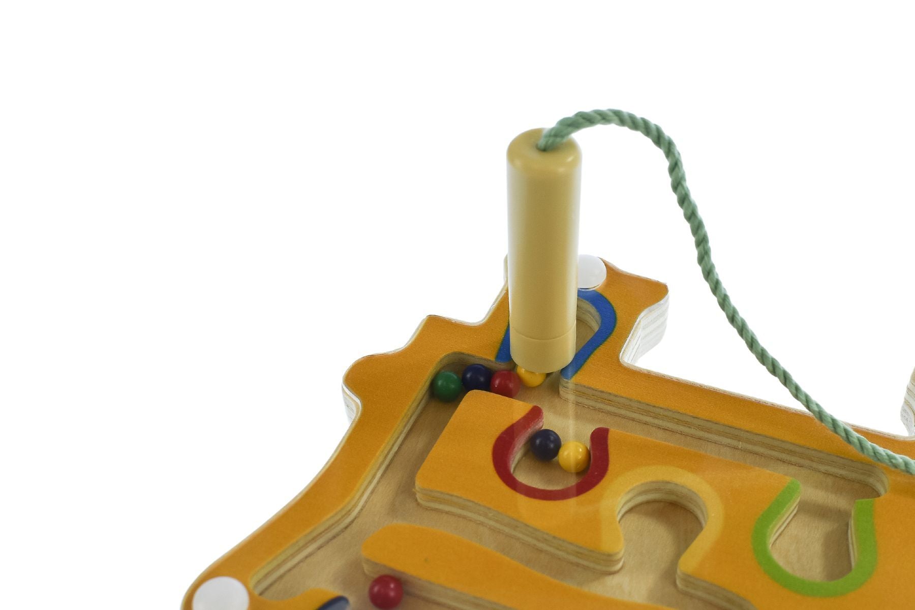 Wooden Magnetic Labyrinth - Yellow Train