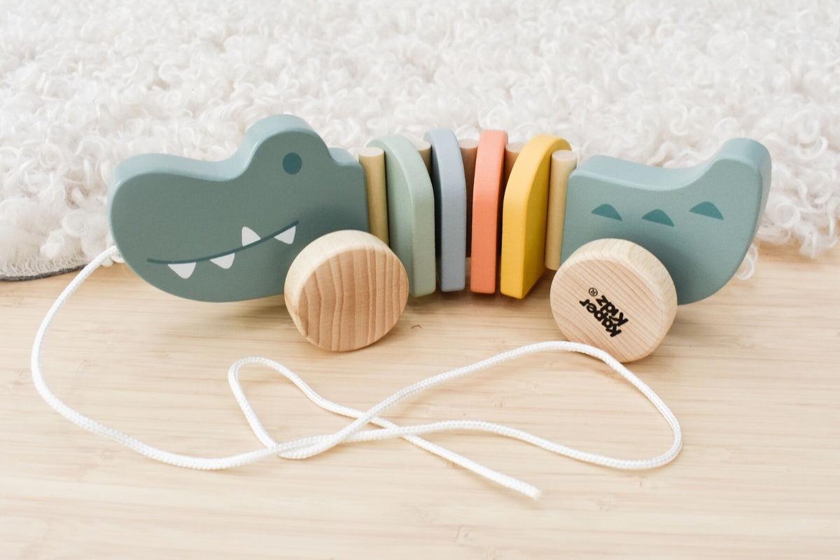 Wooden Pull Along Crocodile