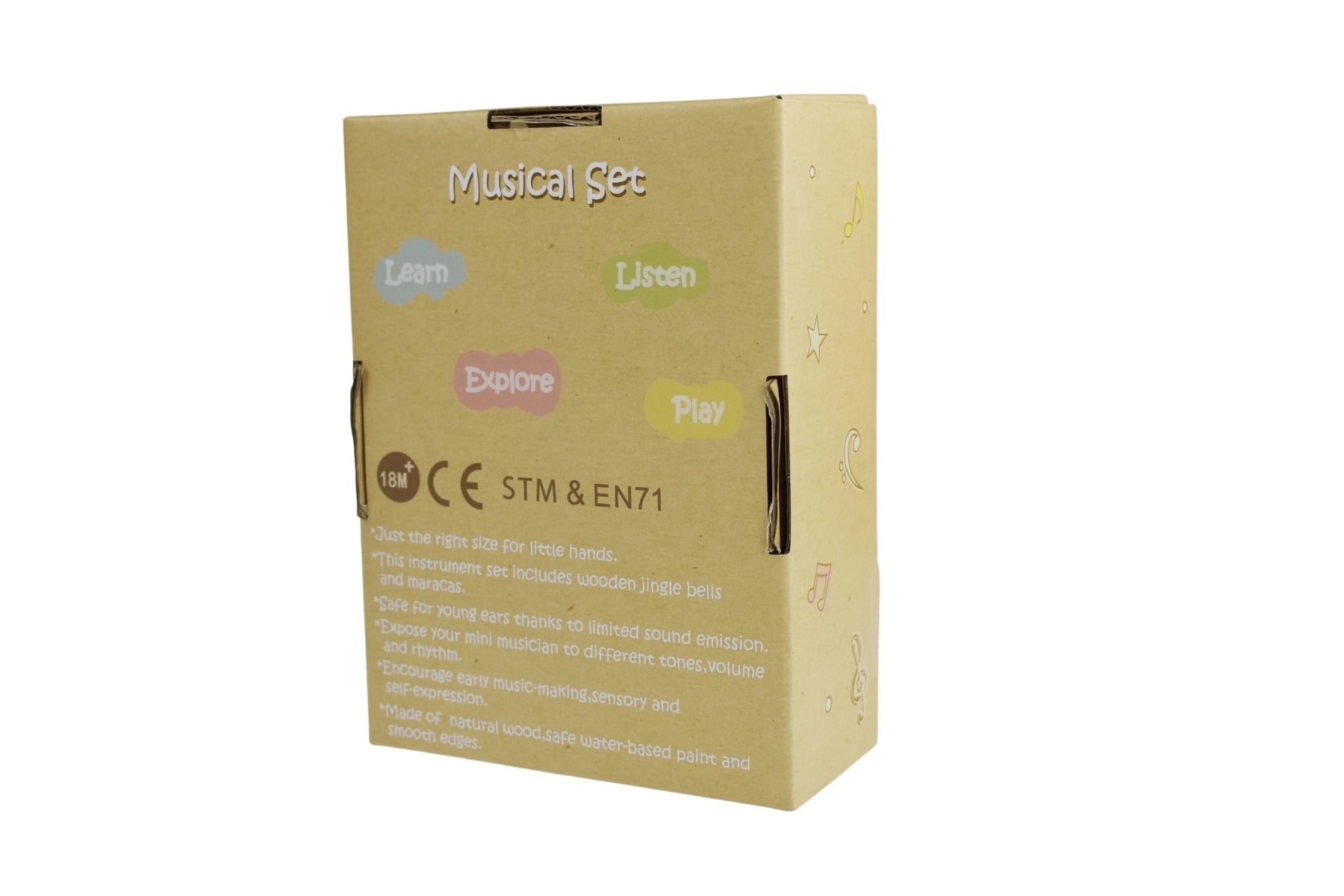 Calm & Breezy Woodland Wooden Maraca & Bell Stick Set