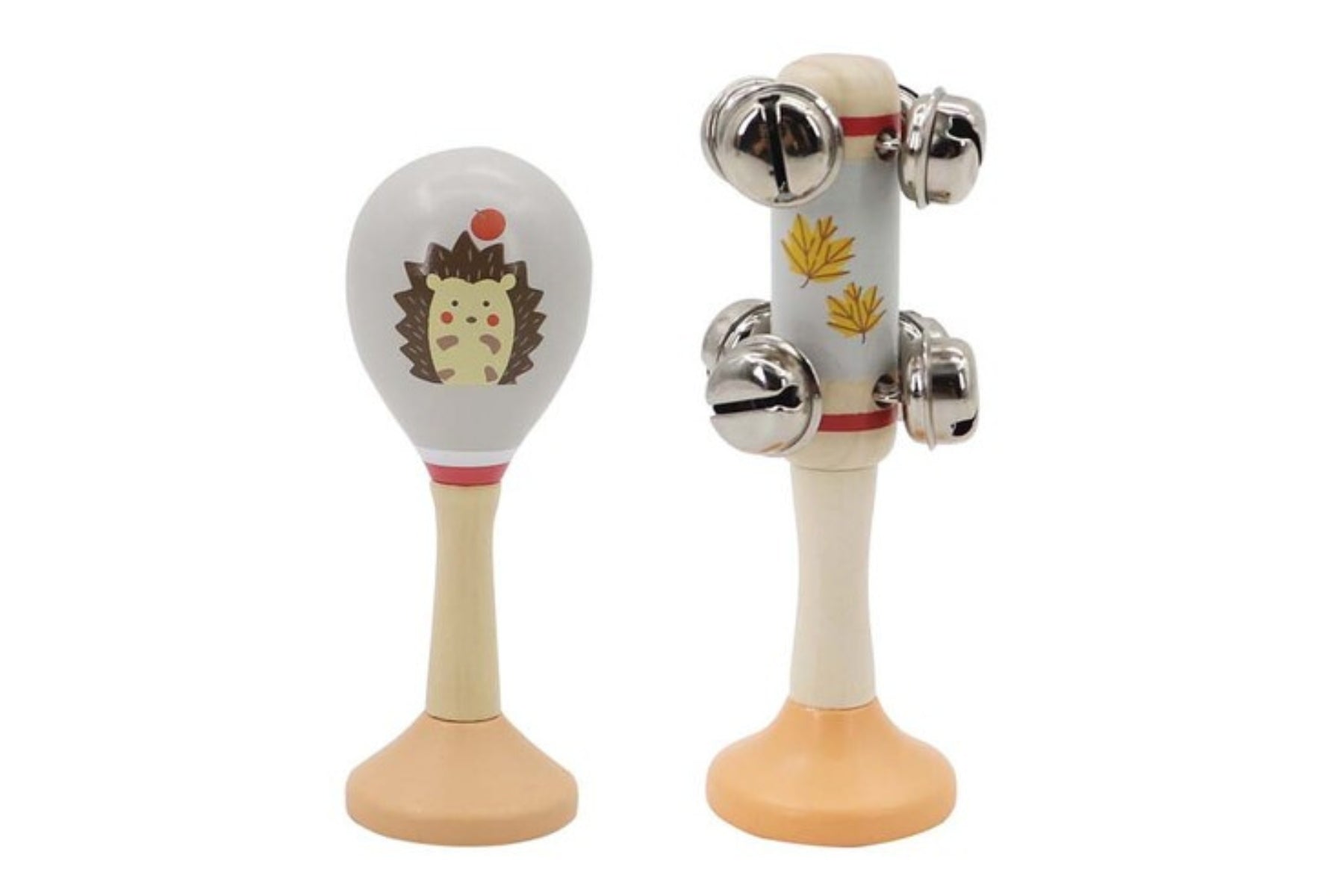 Calm & Breezy Woodland Wooden Maraca & Bell Stick Set