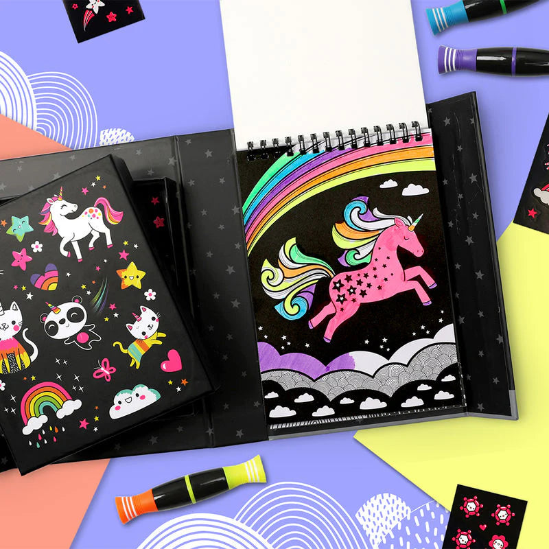 Neon Colouring Set - Unicorns and Friends