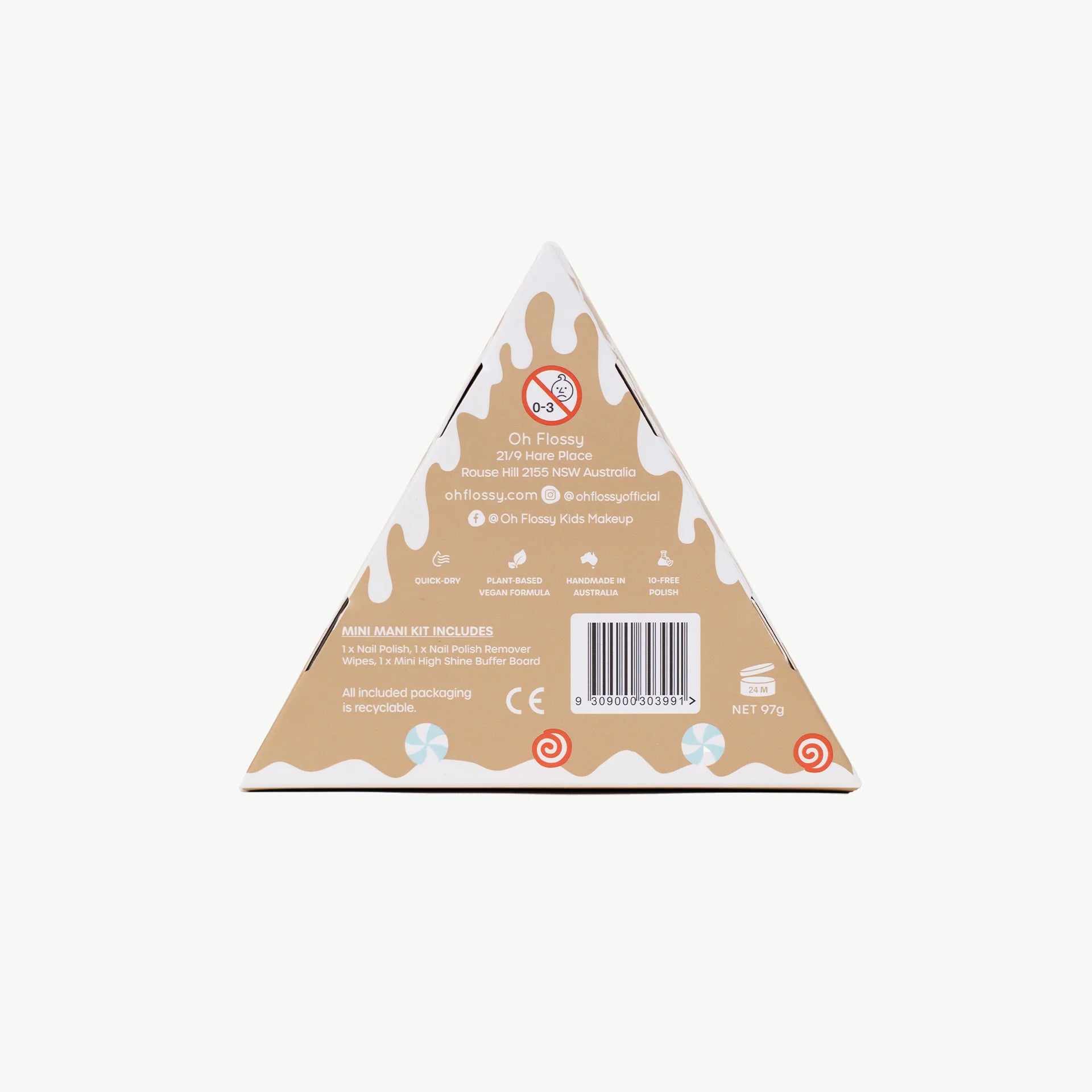 Christmas Gingerbread House Mini Mani Set