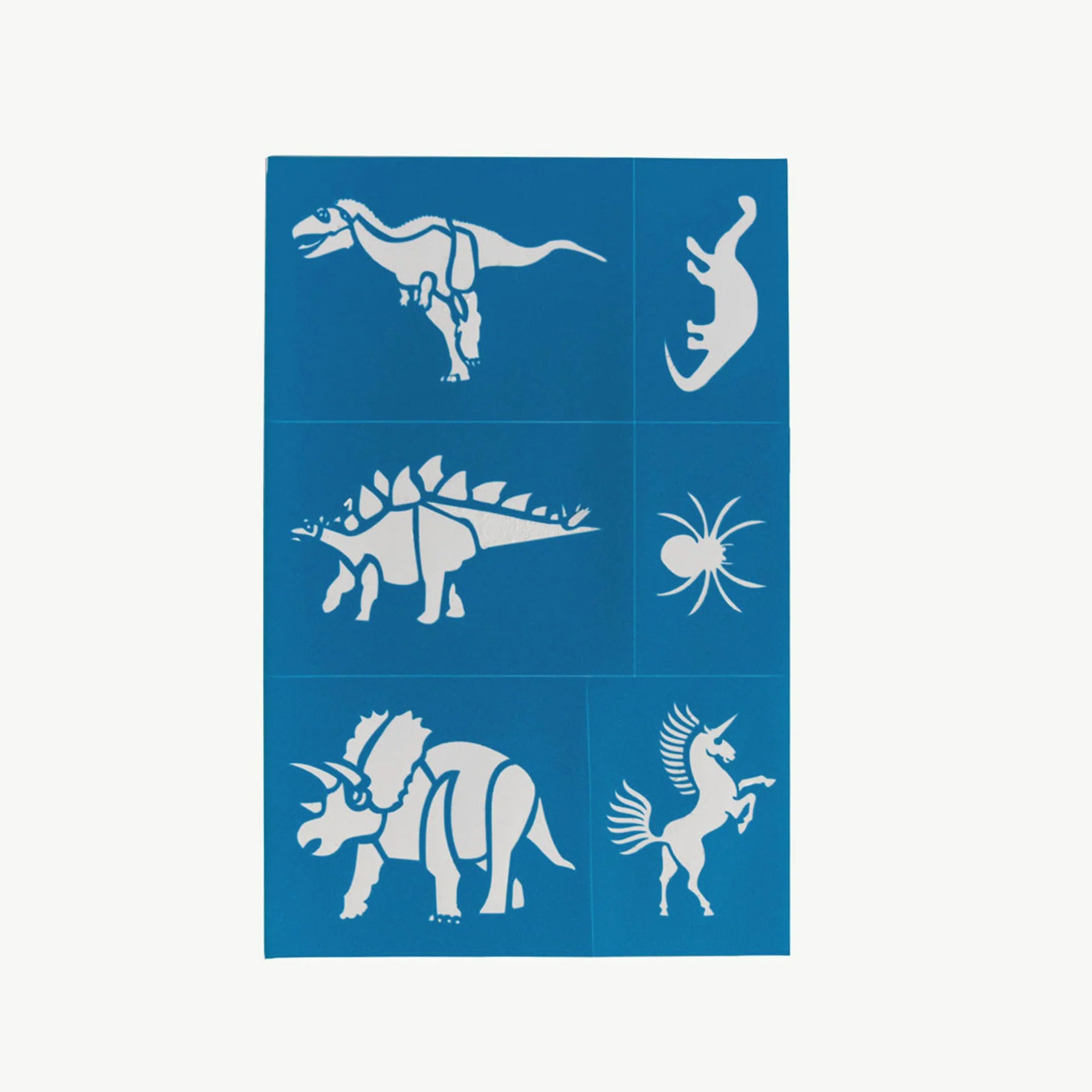 Reusable Adhesive Face Paint & Makeup Stencils (Teal)