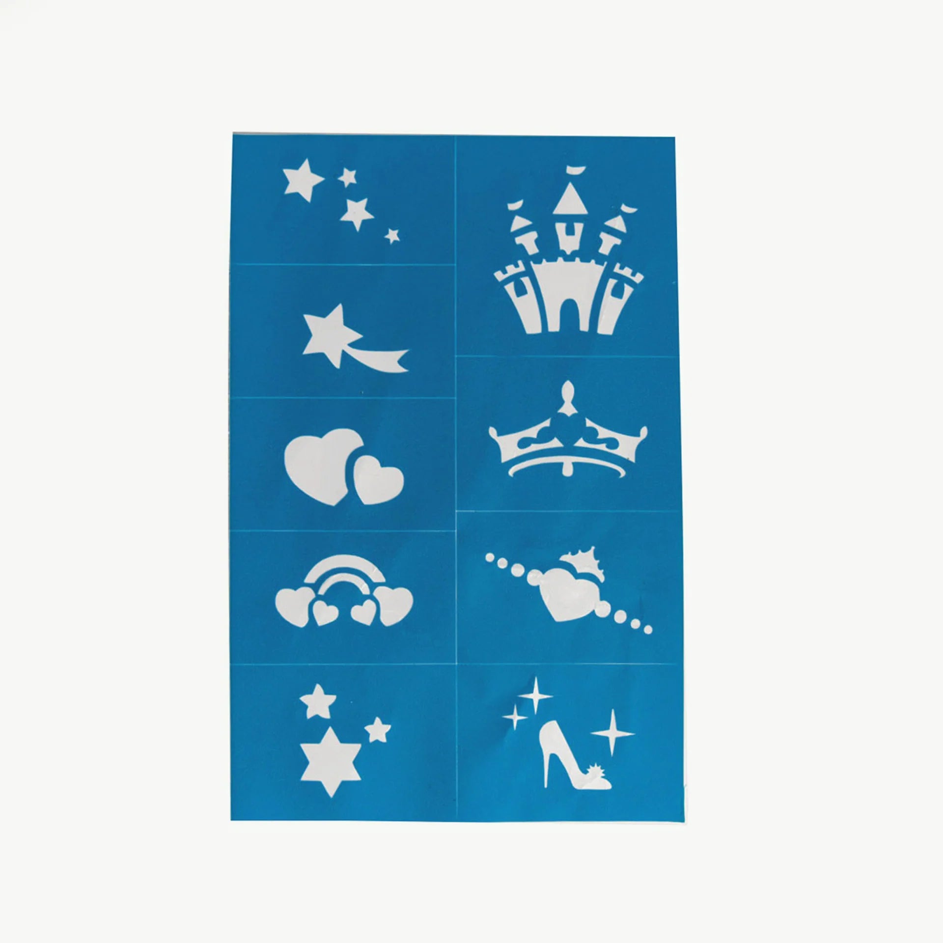 Reusable Adhesive Face Paint & Makeup Stencils (Teal)