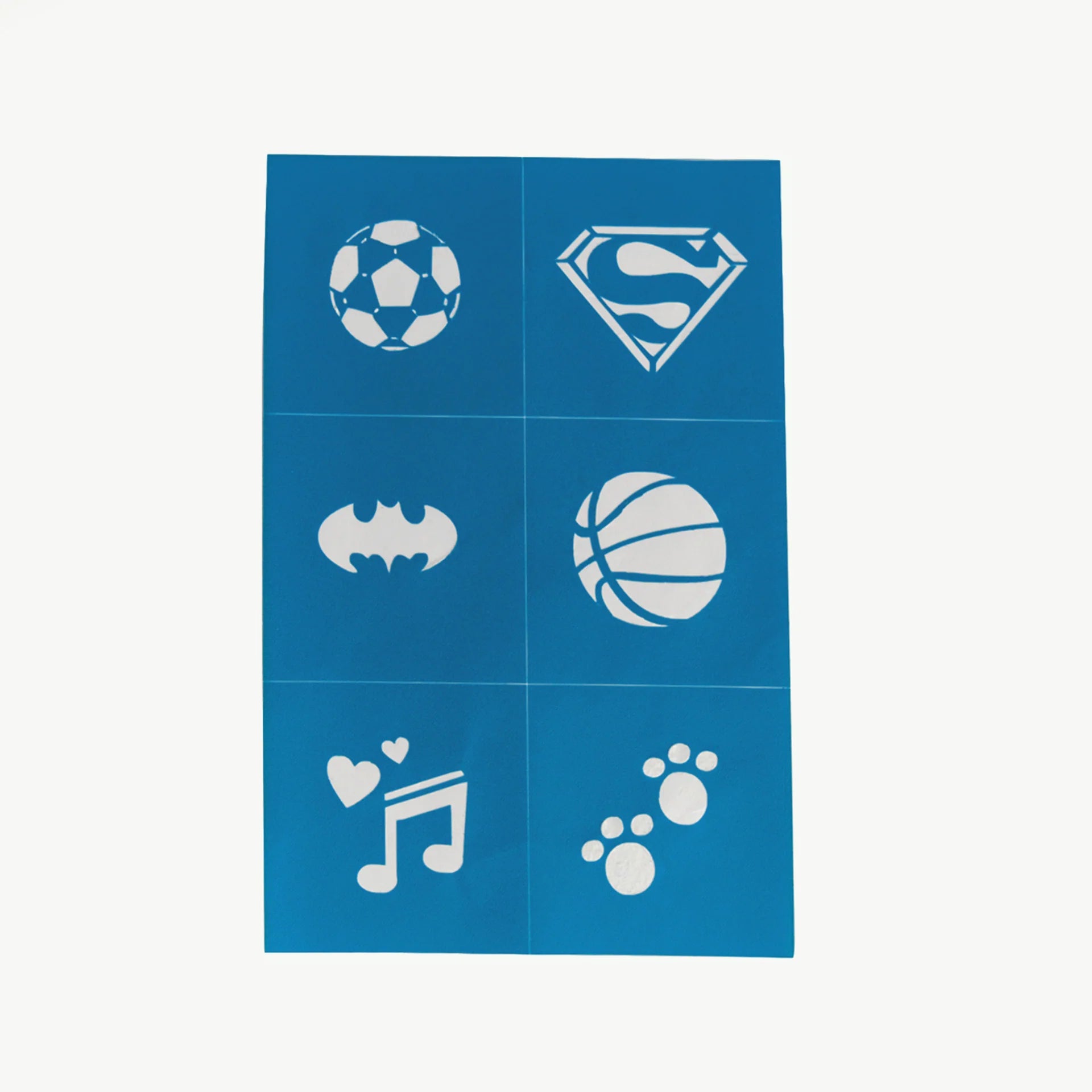 Reusable Adhesive Face Paint & Makeup Stencils (Teal)