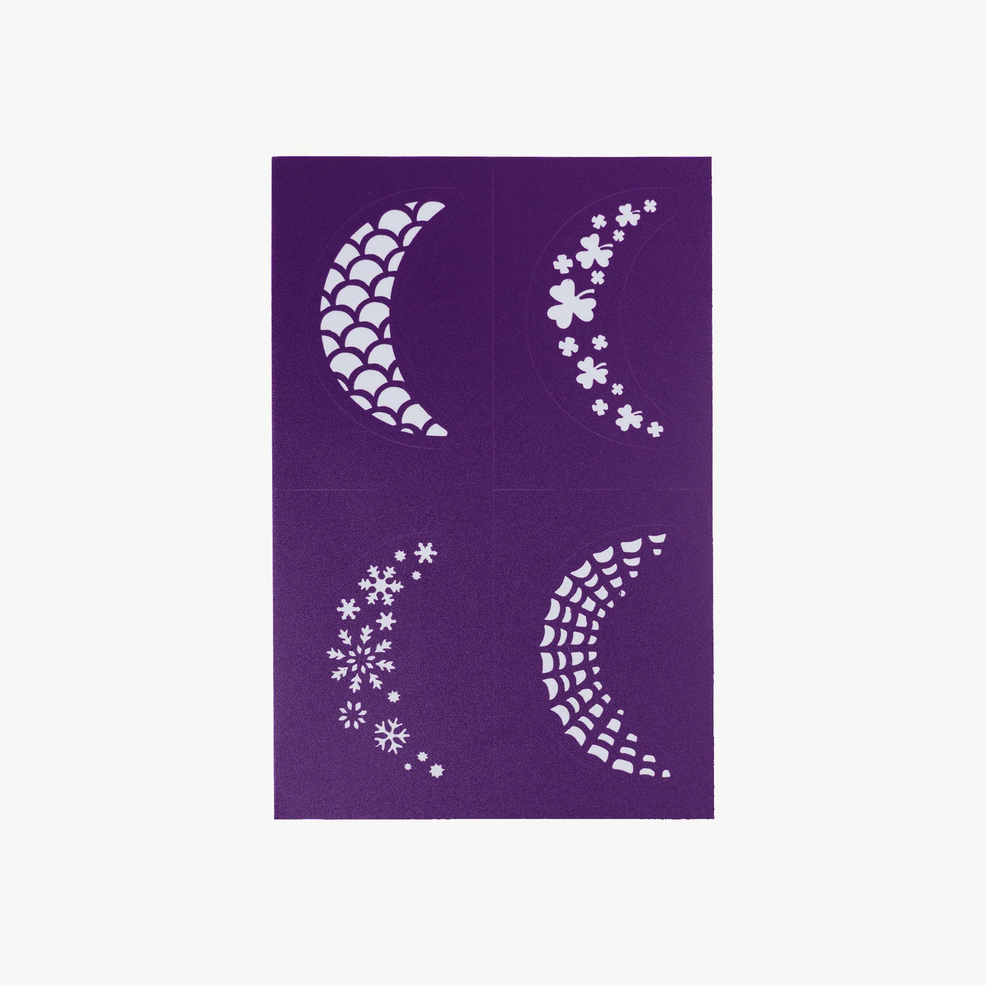 Reusable Adhesive Face Paint & Makeup Stencils (Purple)