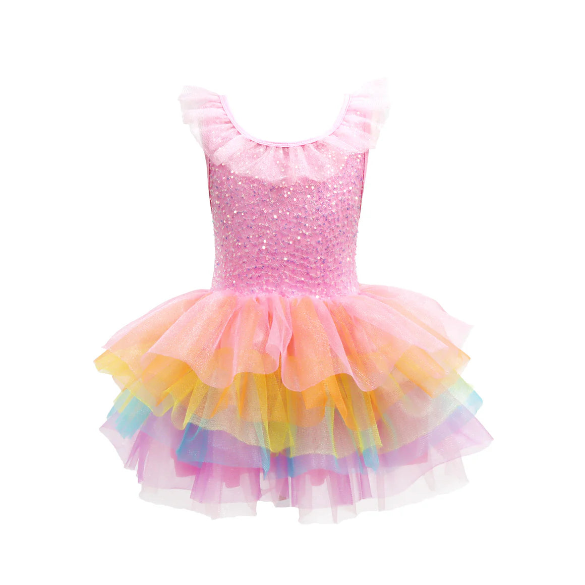 Unicorn Dreamer Multi-layered Rainbow Party Dress Unicorn Dreamer Multi-layered Rainbow Party Dress