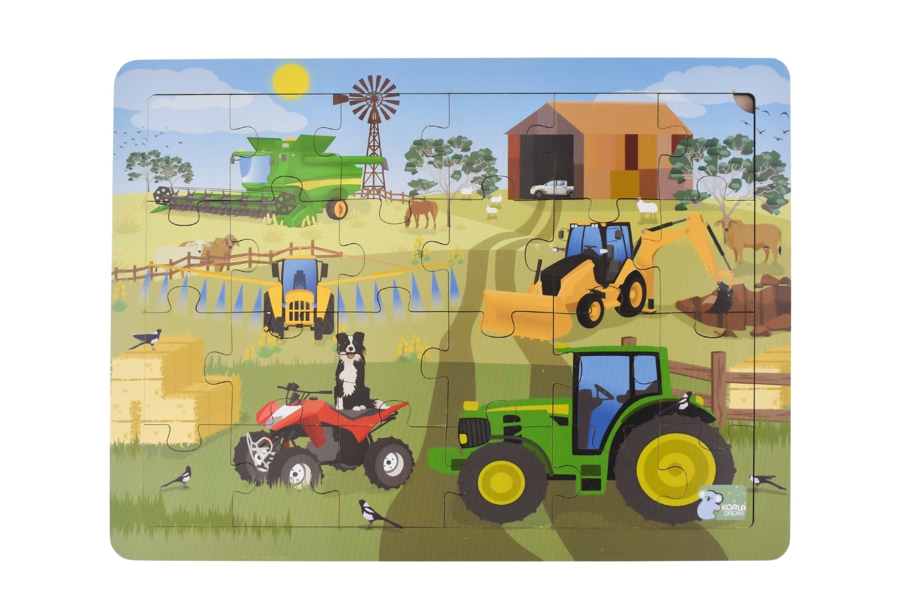 Aussie Farm Vehicles Puzzle (24pc)