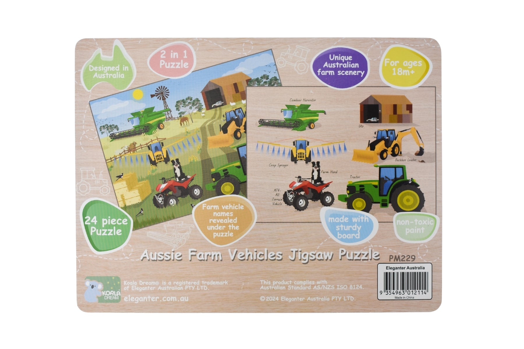 Aussie Farm Vehicles Puzzle (24pc)