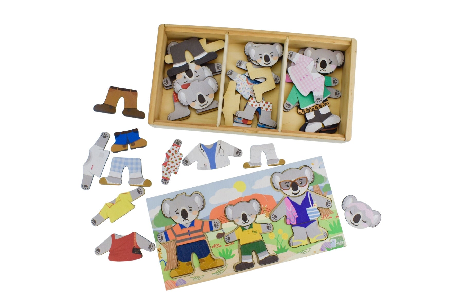 Mix n Match Wooden Dressing Koala Family