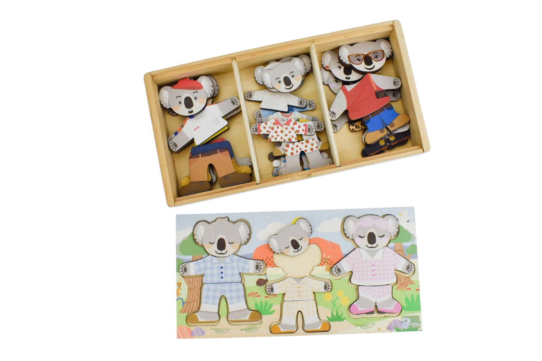 Mix n Match Wooden Dressing Koala Family