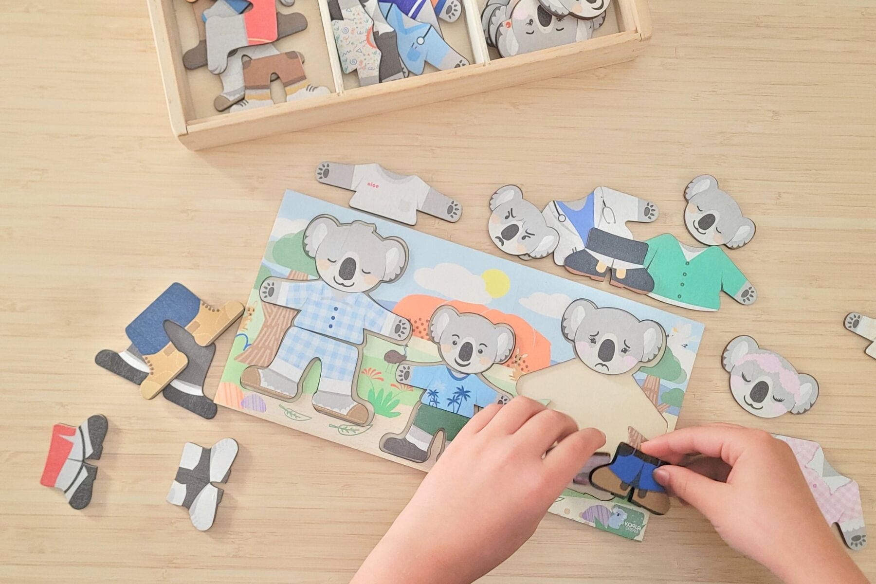 Mix n Match Wooden Dressing Koala Family