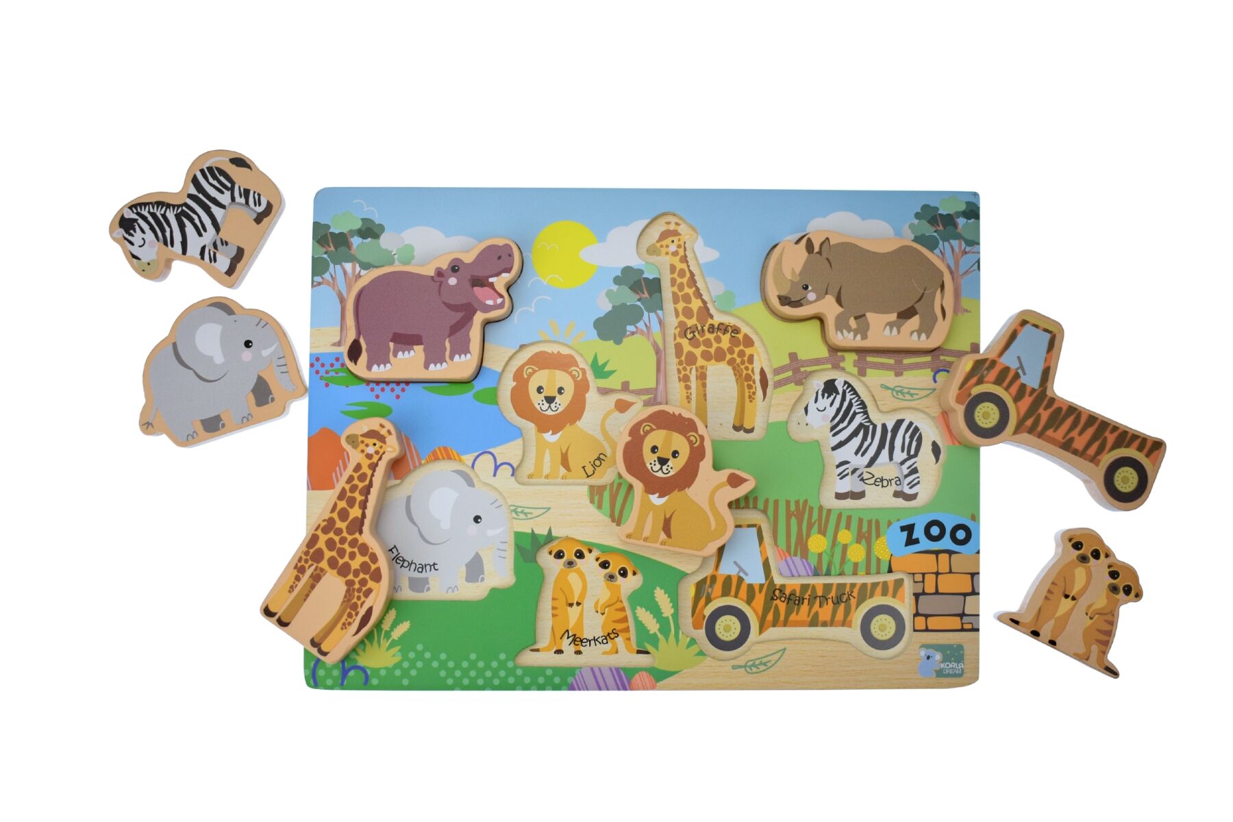 Wooden Chunky Puzzle - Zoo Animals