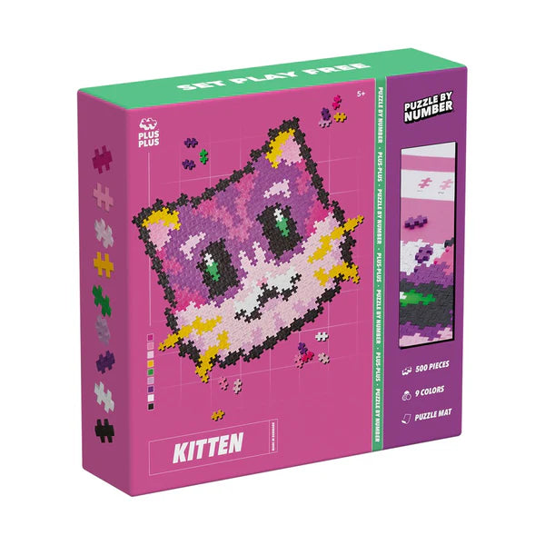 Puzzle By Numbers - Kitten - 500 pcs