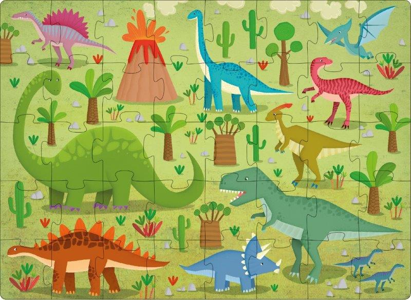 3D Puzzle & Book Set - Learn the Words with Dinosaurs