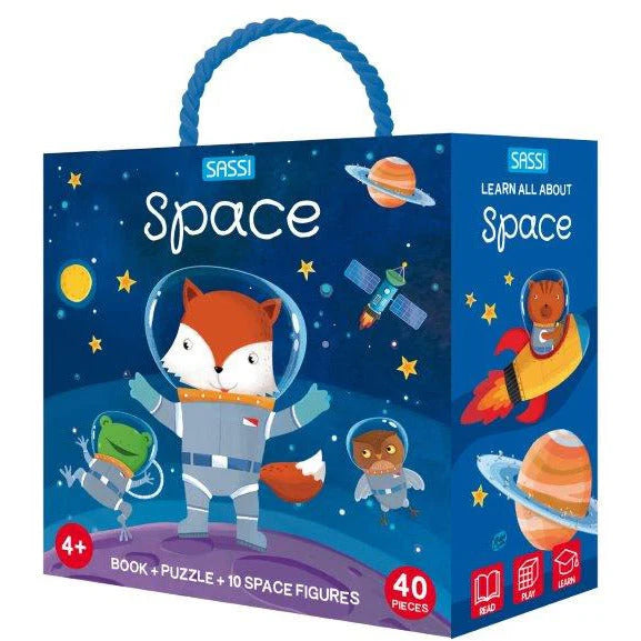 3D Puzzle & Book Set - Learn All About Space (40 pcs)